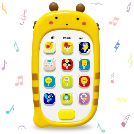 Steemjoey Téléphone Portable pour Enfant Jouet, Jouets Telephone Musique Baby Sound Jouets, Téléphone éducatif Multifonction Jouet Sensorielle Précoce Cadeau pour Bebe 6 9 12 18 Mois