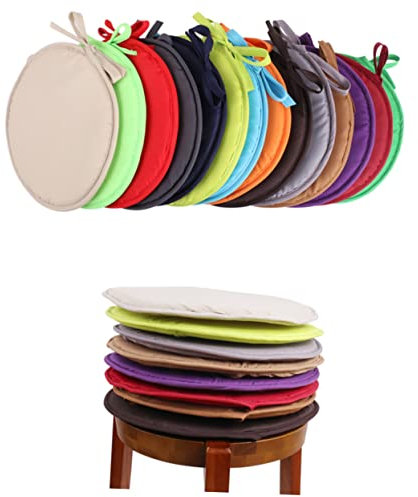 VINTORKY Rundes Extra Dickes Sitzkissen Durchmesser Atmungsaktiver Bequemes Stuhlkissen Für Wohn- Büro Esszimmergebrauch rutschfest Und Vielseitig Einsetzbar Dunkelgrau