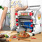 Qiang 550w/750w Macchina Automatica per Fare Pasta Tagliatelle Elettrica Macchina per Pasta Fresca Sfogliatrice in Acciaio Inox,per Casa E Ristorante con 2 Lame,Gradi Spessore Regolabili,FKM-160