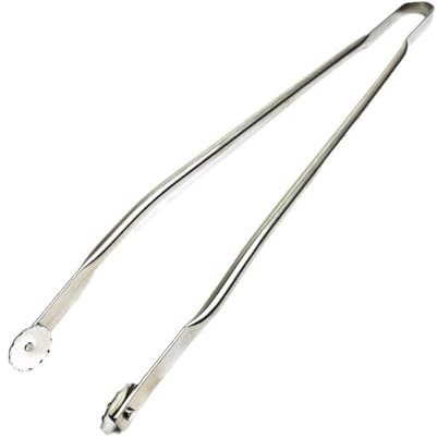 ohfruit BBQ Tongs Stainless Steel Turning Sausage Grill Tongs Long Handle BBQ Grill Flipping Tongs for Bacon Steak Meat Vegetables Kitchen Tweezers Fine Tweezer Tongs 50 cm