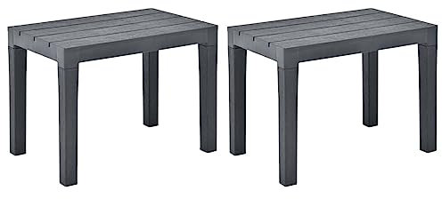 ZEYUAN Gartenbänke 2 STK Balkon Möbel, Outer Banks, Sitzbank, Gartenmöbel, Garten Möbel, Balkon Bank, Bierbank, Parkbank, Anthrazit Kunststoff