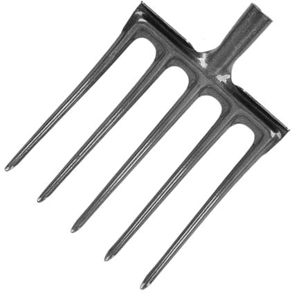 ZAWELIYO Forca Scavo, Forca Giardino Forca Giardino in Acciaio Ad Alto Tenore di Carbonio per Impieghi Gravosi, con Porta di Collegamento 34 Mm (5 Denti)