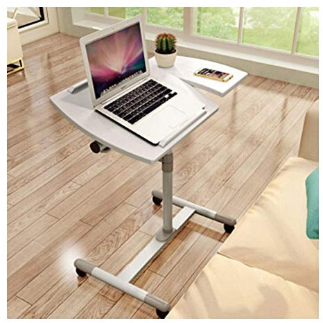 KXQYIKYI Laptop-Schreibtisch, Computer-Beistelltisch, tragbar, rollbar, verstellbares Bett, fauler Nachttisch (Farbe: B), modisch