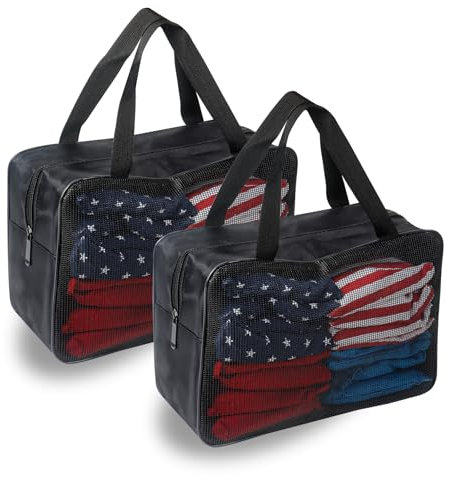 Klmnop Cornhole Bag Tragetasche für 8 Cornhole Sitzsäcke, faltbare Cornhole Netztasche Tragetasche mit tragbarem Griff für Damen und Herren (schwarz), 2 Stück