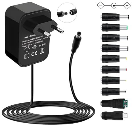 36W Universal AC DC Adaptador de Corriente 3V 4.5V 5V 6V 7.5V 9V 12V 3A
