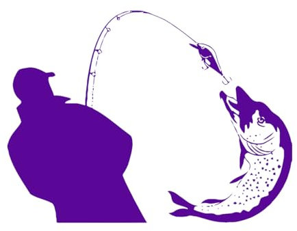Catch Fishing Decals Fisherman Fish Boat Sea Ocean Decor Car Window Wall Sticker Removable Modern Decoration Murals Large - 58x78cm