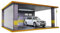 Garage de voiture de simulation 1:18 Modèle de garage modèle de parking simulation double parking garage modèle de voiture de collection avec lumières ornements de garage(Three sides acrylic 719204-gr