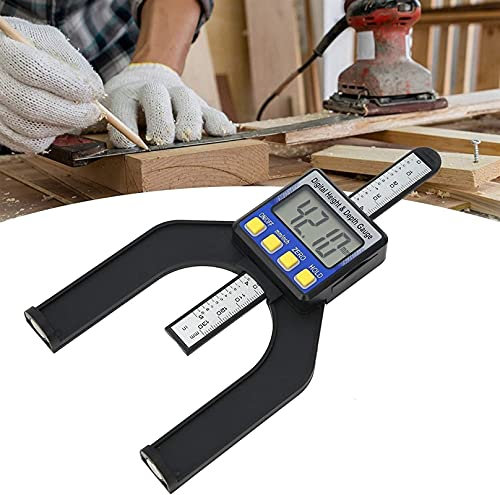 EOTRERANQ Magnetischer Tiefenmesser, digitaler 0-80-mm-Tiefenmesser, for Holzbearbeitungsmessungen