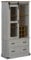 vidaXL Weinschrank Halden mit Weinregalen und Schiebetür Weiß Kiefer, Weinregal, Schrank, Vitrine, Sideboard mit Weinregal, Aufbewahrungsschrank