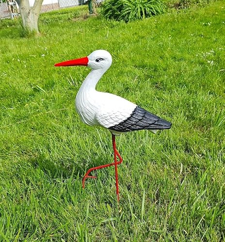 Kleiner Storch Figur H: 46cm Gartenfigur