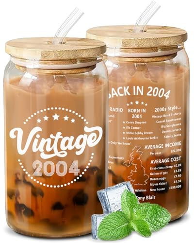 CoCoCherry 21st Birthday Gift for Girls - Happy 21st Birthdays Cup for Women,Travel Mug, Interesting Personalized Mug, Born in 2004 Birthday Gift for Your 21-Year-Old Daughter, Sister, Girlfriend