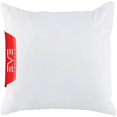 EVE Textile® Kissen 40x40 cm bis 60° Waschbar Atmungsaktives Kopfkissen Innenkissen; Dekokissen, Sofakissen Kisseninlett & Bettkissen mit Flauschiger Microfaserfüllung