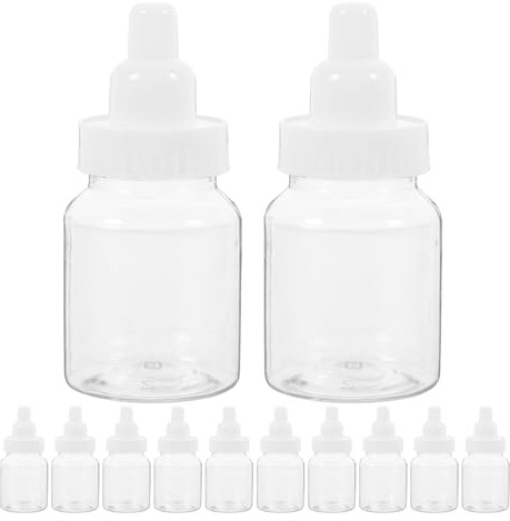 ABOOFAN Milk Bottle Candy Box 3.54 Inch Plastic Party Favors for Baby Shower Birthday Wedding Sweet Treat Containers Set of 12