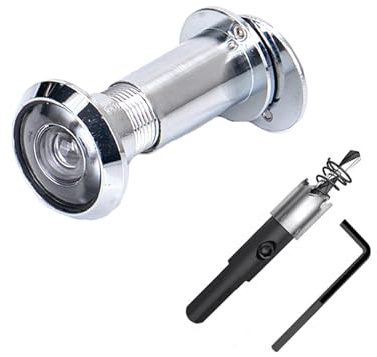 Türspione, Türspion Weitwinkel 200° mit Sichtschutz Durchmesser 16mm Einstellbare Länge Türspion für 35-60mm Dicke Türen