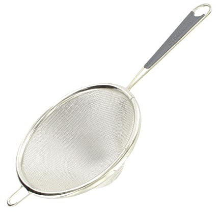 Fackelmann 33411 Colador Chino, Tamis, Colador Tamis, Pequeño Tamis, Colador, Colador, Colador, Acero estañado, Plástico, Gris, Verde, 10 cm
