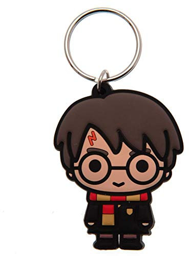 Wizarding World Harry Potter - Harry Potter Chibi, Schlüsselanhänger aus Gummi, 4.5 x 6 cm Mehrfarbig