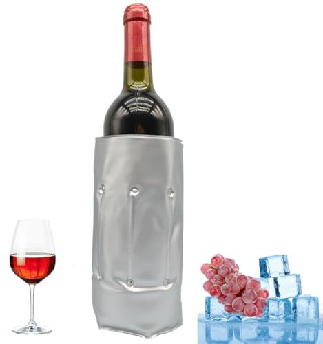 Raffredda Bottiglie Borsa Termica per Bottiglie di Vino o Champagne, Refrigeratore Vino, Raffredda Bottiglie di Vino da Tavolo, Ghiaccio per Bottiglie