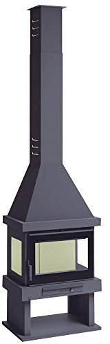 CHIMENEA DE LEÑA FM MODELO C-303 T (CRISTAL SERIGRAFIADO)