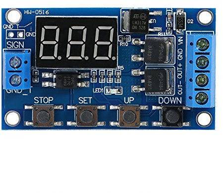 Relais Timer Modul, DC 5V - 36V Einstellbares Timer-Relaismodul mit LED-Anzeige ein- / ausschalten, Schalter Trigger Zeitverzögerung Platine