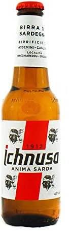 Birra Ichnusa Lager | Anima Sarda | Sardegna | 24 Bottiglie da 33cl | Bassa Fermentazione | Eccellenza Italiana