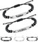 2x Personalisierte Partnerarmbänder mit Gravur | Hochwertiges Pärchenarmband mit Edelstahl Platte | Persönliche Namensgravur | Ideal als Armband für Paare oder Freundschaftsarmband Onyx Silber