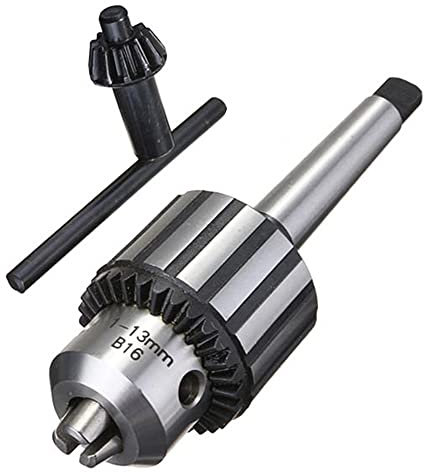 Mandrino Mt2, Mandrino Per Trapano Super Resistente Da 1/2 (1-13 Mm) Con Chiave Mandrino E Gambo MT2 | Morse Taper Arbor #2 (B16)