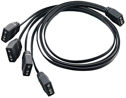 Silverstone CPL03, Äußerst dünnes und Flexibles 1-zu-4-ARGB-Verteilerkabel, SST-CPL03