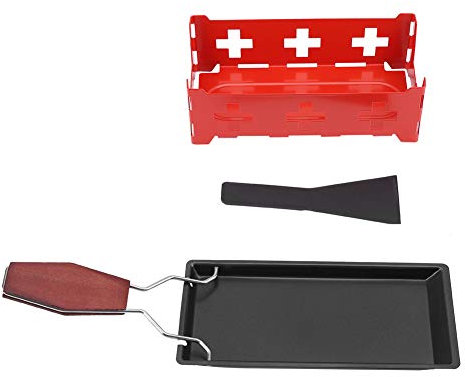 Raclette de queso, bandeja para hornear rotatoria de queso antiadherente portátil para uso doméstico