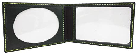 Piel Cabrera Cartera Porta Placa Mod. 11 Verde