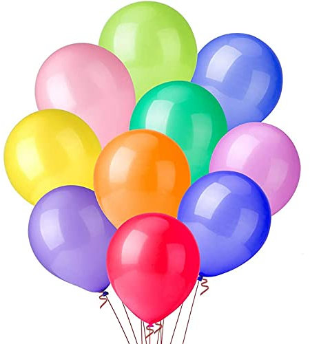 QILZO® 100 Stück Luftballons aus Latex, verschiedene Farben, 22 cm, biologisch abbaubar, hergestellt in Spanien, Luftballons für Partys, Hochzeiten, Meetings, Geburtstage, Taufen, Fotokabine,