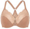 MELENECA Women's Front Fastening Racerback Plus Size Stretch Lace Underwire Unlined Bras Cappuccino 38D