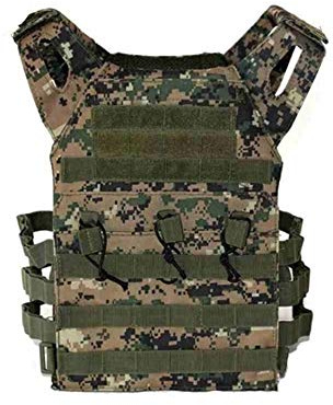 HXSZWJJ Army Tactical Vest Protective Vest Carrier Plate Vest Military Combat Shooting Hunting Vest (Color : Woodland digital)
