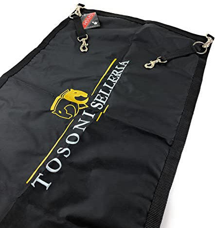 Horses, Boxentor aus Nylon, Geeignet zur Befestigung an Boxen, zur Sicherheit von Pferd und Reiter, Einfache Handhabung, Angenehm für die Optik (grün) (Schwarz)