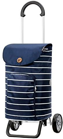 ANDERSEN Einkaufstrolley - Scala Shopper Plus Mia blau 47 L stilvoll,wasserabweisend, Aluminium, klappbar, leicht, Räder abnehmbar