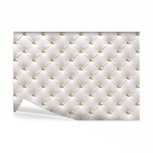 decomonkey Fototapete Lederoptik 450x315 cm Tapete Fototapeten Vlies Tapeten Vliestapete Wandtapete moderne Wand Wandbild Schlafzimmer Wohnzimmer Deluxe Diamanten