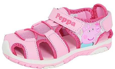 Peppa Pig Girls Sandals for Kids Pink Closed Toe Sports Sandals Open Walking Summer Shoes