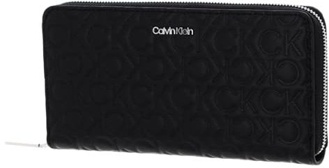 Calvin Klein CK Must Zip Around Wallet Embossed L CK Black
