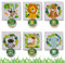 Bada Bing 6er Set Magisches Handtuch Safari Zoo Tiere Zauberhafte Baumwoll-Waschlappen Zauberhandtuch für Kinder ca. 30x30 cm Gastgeschenk Kindergeburtstag
