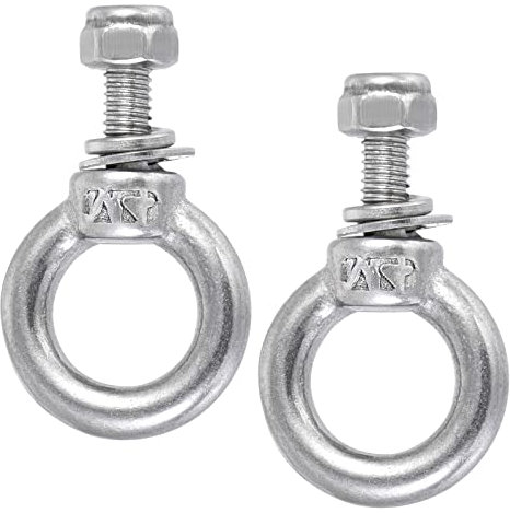 M METERXITY 2 Ensemble Machinerie Épaule Levage Œil Boulon - Lustre Clôture Acier Acier Inox Levage Boulon avec Écrous Verrou Rondelles Plates Rondelles Appliquer sur Câble Câble (M4)