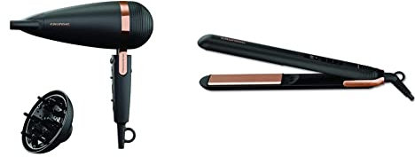 GRUNDIG Naturashine HD 8080 Haartrockner mit Ionic- Funktion & Naturashine HS 7030 Haarglätter, Glätteisen