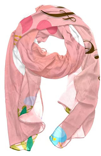 VBFOFBV Chiffon-Schals, Tücher und Wraps für Abendkleider, großer weicher Hochzeitsschal,Cartoon Tier Schwan Paar