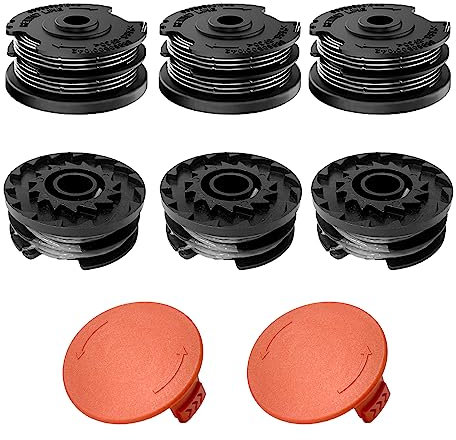 Viilich Lot de 6 bobines de fil compatibles avec les coupe-bordures Bosch AdvancedGrassCut 36 ART 30-36 LI ART 24 ART 24+ ART 27 ART 27+ ART 30 ART 30+, bobine de fil de rechange pour F016800351 (6