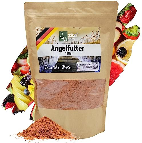 Zite Fishing Grundfutter Karpfen-Angeln - Starke Lockwirkung auf Friedfische - 1kg Hochwertiges Groundbait Karpfen-Futter Wiederverschließbar - Ideal auch für Brassen, Rotaugen & Mehr (Tutti Frutti)
