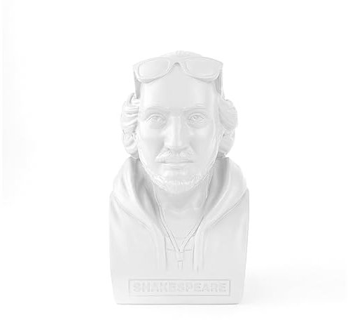 Money Box Shakespeare | Büste Spardose Sparbüchse aus Resin, 14,5 cm, weiß