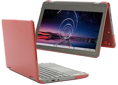 mCover - Coque rigide compatible uniquement pour ordinateur portable Lenovo Chromebook 300E Yoga Gen4 / 100E Gen 4 (non compatible avec d'autres modèles Lenovo) 11,6 - Rouge