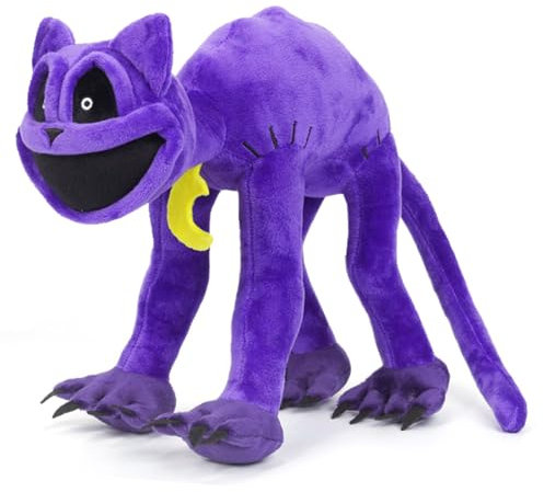 Zaloife Kuscheltier Smiling Monster, Gruseliges Lila Plüschtier 30 cm, Crawling Stofftier Smiling, Plüsch Kissen Puppe Spielzeug Geschenk für Fans Kinder