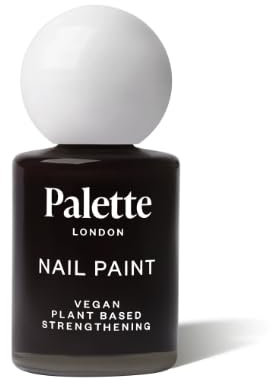 Palette London Signature Nail Paint - Halal, Vegan, Breathable Nail Polish (Black Cherry)