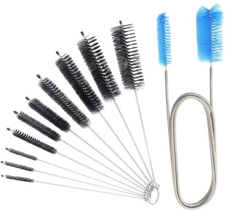 Pizsieat 11 Stück Schlauchbürste Aquarium, Nylon Rohrbürste Flexible Milchschlauchbürste Rohrreinigungsbürste für Aquarium,Flaschen und Küche