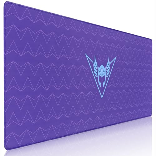 VALK Tapis de Souris Gamer 800x300x3mm, Mousepad Gaming XXL Tissu HD Doux, Précision et Vitesse, Base Antidérapante, Bords Cousus, Compatible avec Souris Laser et Optique (Lilas Mystique)