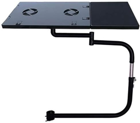 COKYIS Tastaturablage Tastaturhalterung Mausablage Mit C-Klammer, Laptop Ablage Maus Tastaturplattform Montiert Auf Einem Stuhl, Multifunktionell Tastatur-Ablage-Halterung (Color : Black-35cm, Size